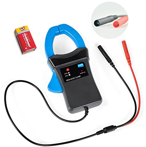 Handhållen AC/DC strömmättång, 600A strömtång med adapter multimeter tillbehör, strömmättillbehör för trådströmmätning i verkstäder och elinstallationer och hushåll, kethvoz 605A