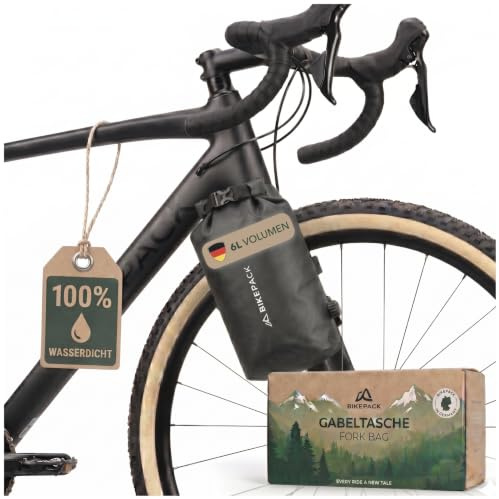 BIKEPACK Borsa da Bicicletta per Bikepacking - Borsa per Forcella da Bicicletta - Gravelbike Borsa per Bicicletta - Borsa per Forcella Anteriore - Borsa per Bicicletta Frontale 6L - Borsa da Bici 100%
