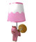 Vetrineinrete® Lampada da parete per cameretta applique a muro cavallo in resina lume E27 (Rosa) Z69