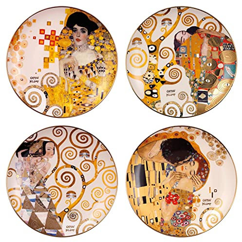 CREAFLOR HOME 4er Set Wanddeko Teller Gustav Klimt Ø 21cm Porzellan Goebel Porzellan