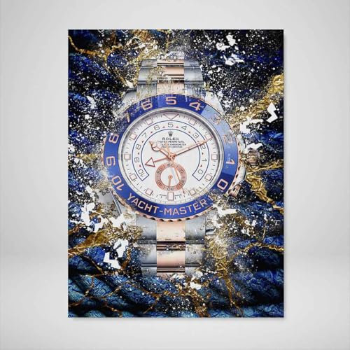 DEVICI Wandbilder – Rolex Yacht-master Two-Tone – Wandbilder Wohnzimmer, Büro, Bilder Leinwand, Poster & Kunstdrucke, Wanddekoration Wohnzimmer