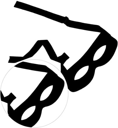 CUCUFA Schwarze Superheld-Augenmaske, halbe Gesicht Zorro-Maske coole Männer Erwachsene Kinder Maskerade Masken mit einstellbarem elastischem Seil (1 Stück)