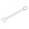 sourcing map Llave combinada delgada con extremo acodado de 6 puntas y extremo abierto en ángulo, sistema métrico de acero al carbono cromado espejo, 14 mm