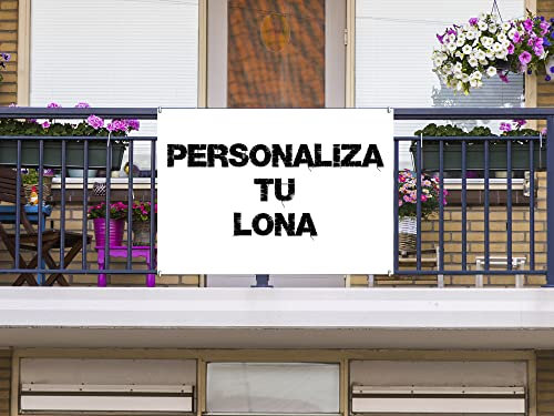 Oedim Bandera de Lona Personalizada, 100x70cm, Incluye 4 Ojales Metálicos, Resistente al Agua