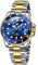 OLEVS Automatic Watches for Men Two Tone Stainless Steel Band Self Winding Mens Watches Big Face Blue Rotating Bezel Mechanical Watch Men Waterproof Luminous with Date Dress Mens Watch