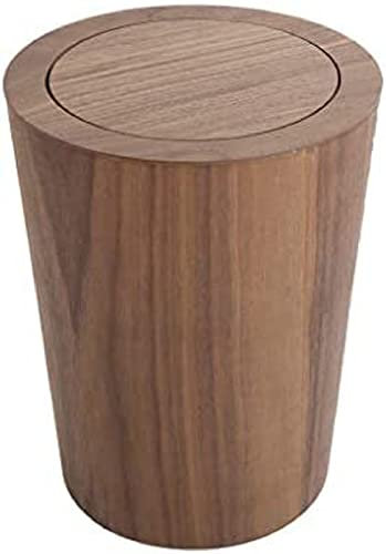 Indoor Dustbins Simple Wooden Flip Trash Can Bins Creative Home Office Hotel Garbage Storage Basket Rubbish Bin Waste Recycle Wheelie Bin 12L Trash Can Bins,Brown,Without Inner Barrel,Collector88