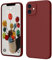 ElestBela iPhone 12 Hülle Silikon Case, Hanyhülle iPhone 12 Ultra Dünn Slim mit Microfiber, Kratzfeste Rundumschutz Case Schutzhülle Hülle für iPhone 12 6.1'' Dunkel Rot