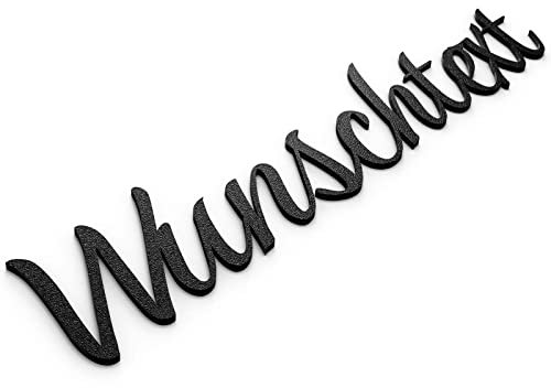 Wunschtext Schild Personalisiert Türschild Name Schriftzüge Selbstklebend Schwarz