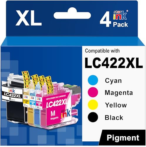 Starink LC422XL Druckerpatronen Kompatibel für Brother LC422, LC422XL | Multipack für Brother MFC-J5740DW, MFC-J5345DW, MFC-J6940DW | 4er Pack Schwarz, Cyan, Magenta, Gelb