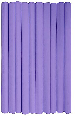 Interdruk - Crepe Paper Rolls for Kids, DIY and Decorations - Pack of 10 Reels (50cm x 200cm, 28g/m2) - 14 Lilac