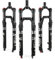 ZECHAO 27,5/29in MTB Luft-Federgabel,9mm Schnellspanner Ultraleichte Aluminiumlegierung 100mm Reise Mit Rebound-Einstellung Fahrrad Federgabel (Color : Black Silver, Size : 29inch)