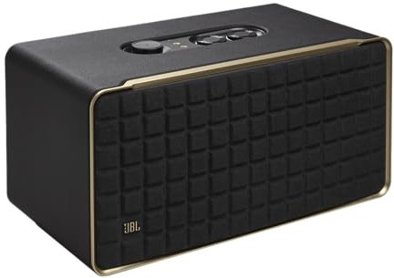 JBL Authentics 500 Hi-Fi Smart Home Speaker with Built-In Wi-Fi and Music Streaming, Voice Assist and Bluetooth Connectivity, Retro Design in Black