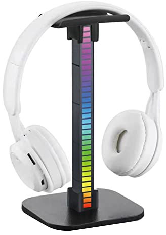 Pitxsgsia RGB Headphone Stand Game Headset Desk Display Holder LED Base USB Pickup Light Headset Support Bracket-B