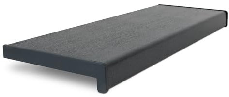 HausFux Fensterbank innen Kunststoff | PVC nach Maß inkl. Seitenabschlüsse (Graphit, T x L | 25 x 100 cm)