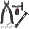 YqsIbth Bike Chain Tools Set, 9-in-1 Universal Bicycle Chains Repair Tools, Bike Link Plier+Chain Breaker Splitter+Chain Inspection Caliper+3 Pairs Bicycle Missing Link for 6-11 Speed Chains Repair