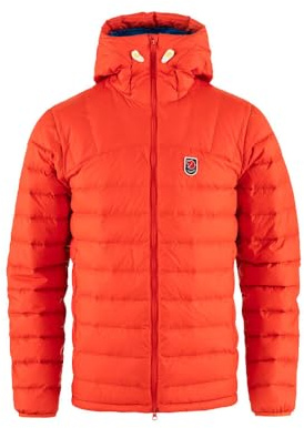 Fjällräven Herren Expedition Pack Down Hoodie Jacke, Flame Orange/Un Blue, XL