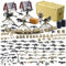 Felicify Set di Armi Militari, 129 Pezzi WW2 Armi Militari, Soldatini Giocattolo Militari, Set di Giocattoli Pacchetto Moderno Dell'Esercito, Regalo di Compleanno per Bambini