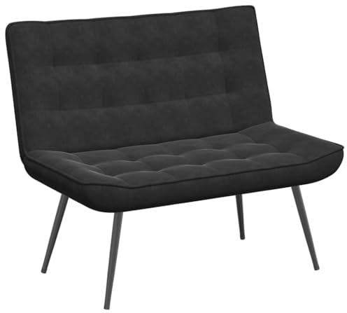 vidaXL Sitzbank Schwarz 110x74x84 cm Samt