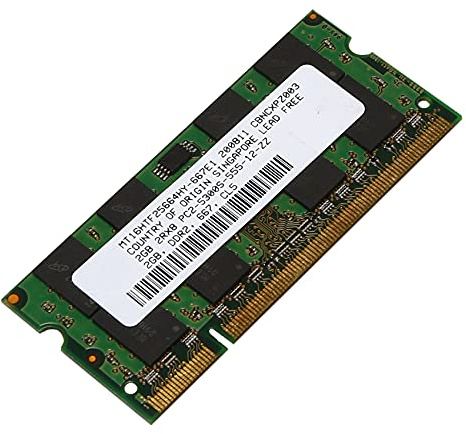 CAIONPLE 2 GB de Mémoire Ram Ddr2 667Mhz Pc2 5300 pour Ordinateur Portable Ram Memoria 1.8V 200Pin Sodimm Convient pour