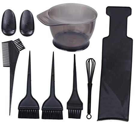 FOMIYES 8pièces Kit Coloration Cheveux Avec Bol Et Planche Balayage Set Coiffure Professionnel Pour Teinture Diy Peigne Et Brosse Pour Salon Et Usage Personnel