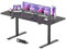 SANODESK Bureau Gaming Réglable en Hauteur 200x80 cm, Bureau Assis Debout, Table Électrique Contrôle à Fonctions Mémoires avec Crochet, Noir