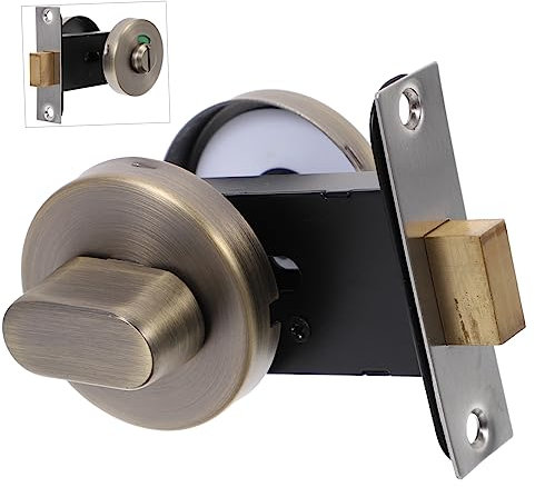 Indicateur de Verrouillage de cloison de Toilettes Serrure de Porte de Toilettes en Acier Inoxydable Pêne Dormant sans clé Convient aux Toilettes publiques