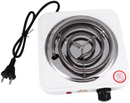 Cabilock Estufa Eléctrica Portátil Quemador Ajustable y Protección contra Sobrecalentamiento Placa de Cocina Compacta para Uso Doméstico y Viajes Fácil de Transportar y Controlar la