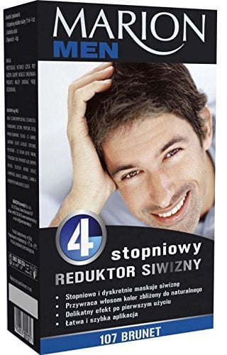 MARION MEN HERREN Anti Grau Haartönung BEHANDLUNG 4x15 ml 107 Schwarze Haare