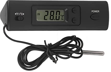 Medidor de temperatura LCD digital Termómetro electrónico Sensor de temperatura Sensor de sonda con cable para nevera Habitación Refrigerador Congelador Interior al aire libre