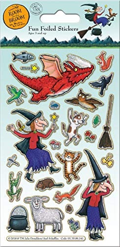 Paper Projects 01.70.06.141 Room On The Broom Sparkly Reusable Sticker Pack, 19.5cm x 9.5cm