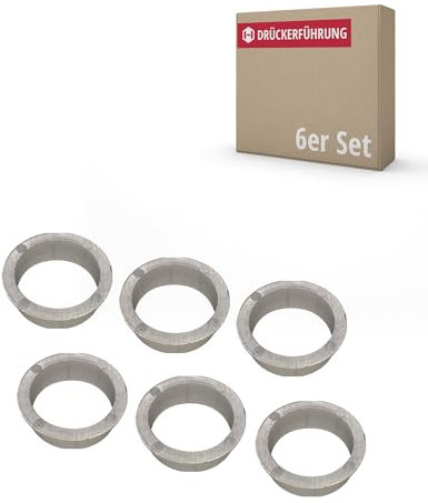 JUVA Drückerführung 18 mm Drückerlager-Ring weiß für Türgriffe & Drückerpaare - SM10003 | Kunststoff-Lager für Türdrücker | MADE IN GERMANY | 6 Stück - Führungsringe mit Ansatz für Türklinken