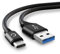 CELLONIC USB Kabel 2m kompatibel mit Microsoft Xbox Series X, Series S/One Elite Controller 2 Ladekabel USB C Type C auf USB A 3.1 Gen 1 Datenkabel 3A schwarz Nylon