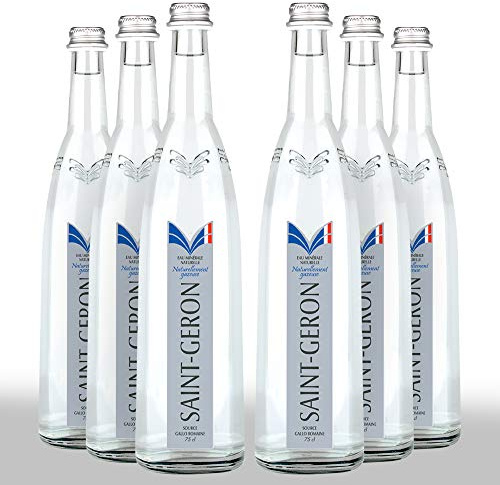 Saint-Géron Eau Minérale Naturellement Gazeuse - Bouteilles en verre 6 x 75 cl