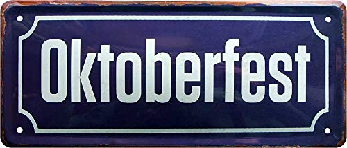 schilderkreis24 Straßenschilder Kollektion 28x12cm – Humorvolle & ikonische Schilder für Zuhause, Bar & Garten: (Oktoberfest)