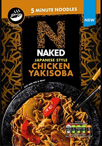 Naked Five Minute On The Hob Japanese Chicken Yakisoba Noodles, 100g (Pack of 8)