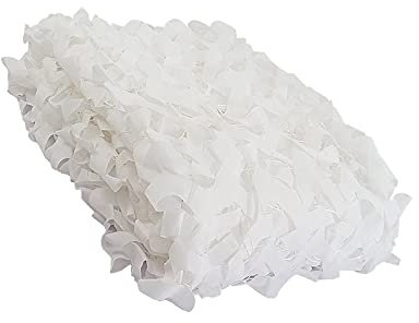 Filet De Camouflage Crème Solaire,Filet D'ombrage Renforcé,pour Chasse,décoration De Fête À Thème Militaire,Housse De Voiture,Filet De Camouflage Blanc,1,5m,2m,3m,4m,5m,6m,3x5m(9.8 * 16.4ft)