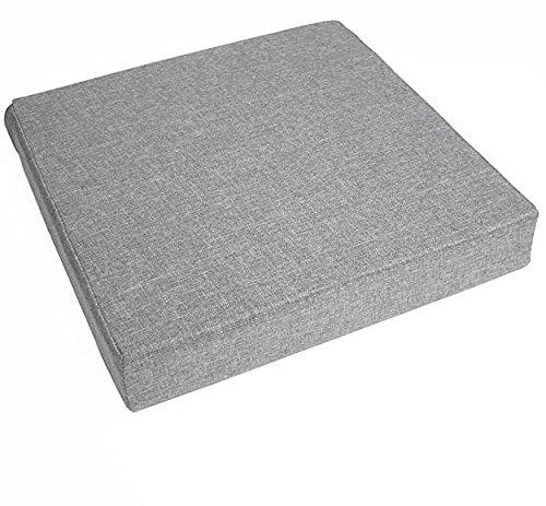 Yoole EU Stuhlkissen, Sitzkissen, für drinnen und draußen, dicke Stuhl-Sitzkissen, 45 x 45 cm, 50 x 50 cm, weiche Stuhlpolster für Esszimmer, Büro, Garten (45 x 45 x 8 cm, grau)