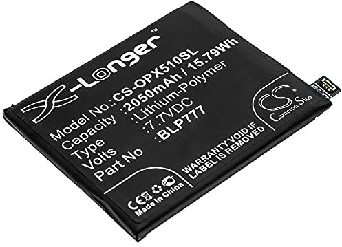 TECHTEK Batería 2050mAh Compatible con [OPPO] Realme X50 Pro 5G, RMX2072 sustituye BLP777