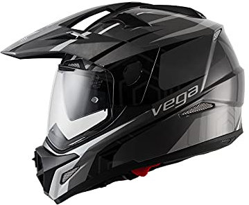 LIONCIANO Cross-Helm mit Visier DOT/ECE Zertifiziert, Motorrad-Helm MX Motocross Helm MTB BMX Cross-Bike Downhill Off-Road Enduro-Helm Moto-Cross Crosshelm(Grau, L=57-58cm)