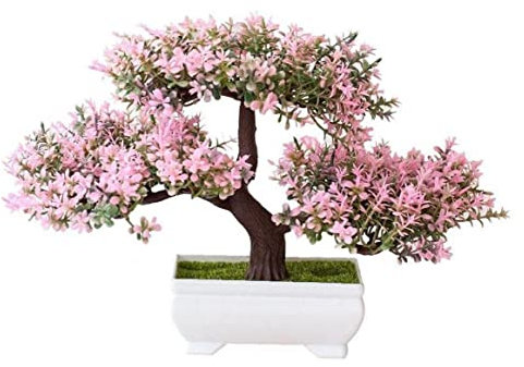 Sanfly Arbre Artificiel Bonsaï, Simulation Pine Tree Display Plante en Pot Fake Fake Arbre Pot Ornements pour Office Home DIY Décoratif