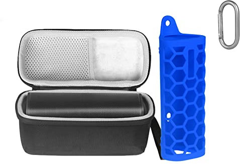 Silikonhülle + Lautsprecher-Hülle für Sonos Roam Lautsprecher, stoßfest, Schutzhülle für Sonos Roam Lautsprecher (blau)