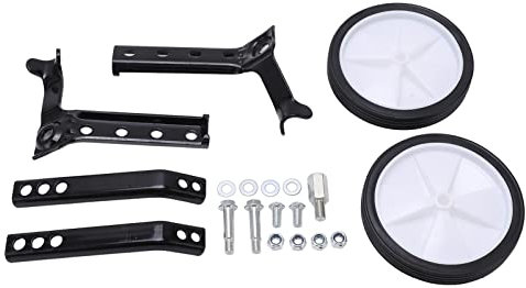 Fahrrad-StüTzräder, Verstellbares Stahl-Kunststoff-ReithilfsstüTzrad-Set FüR 18 Bis 24 Zoll Kinderfahrräder (Schwarz)