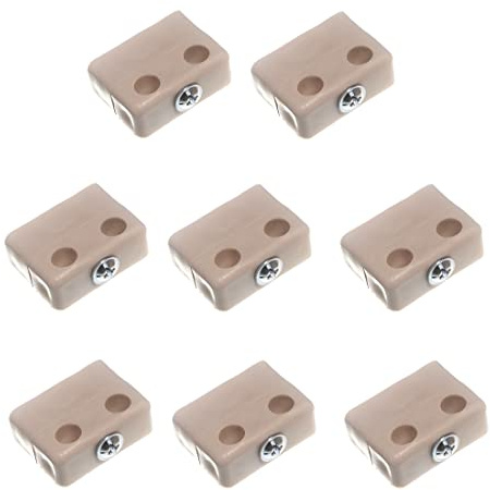 TERF® Heavy Duty Knockdown Fitting Beige Wood & Furniture Jointing Connector for Cupboard Kitchen Cabinet Wardrobe Bookcase Drawer and Multi Purpose use in Furniture - Pack of 8