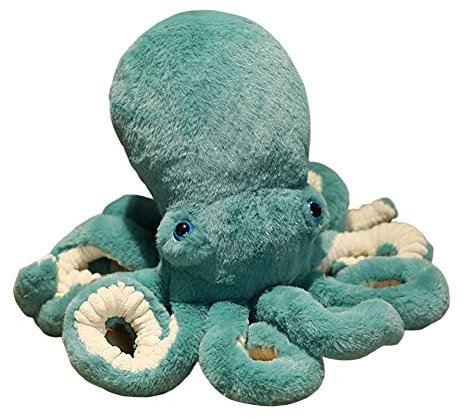 Oktopus Plüsch Kissen, 65cm Plüschtier Oktopus Stofftier Oktopus Krake Umarmungskissen Tier Cuddly Oktopus Kuscheltier Gefüllte Meerestier Octopus Dekokissen Spielzeug für Kinder Jungen Mädchen