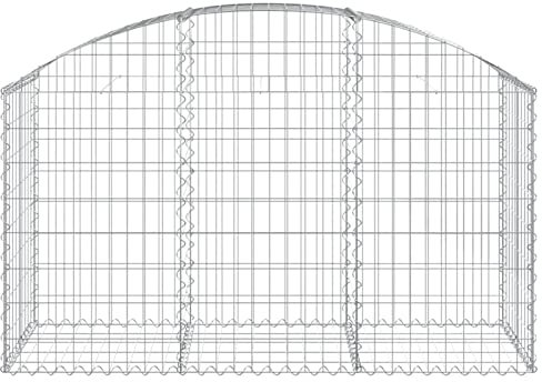 Mur de Gabions Décoratif et Insonorisant en Fer Galvanisé - 150 x 50 x 80/100 cm