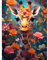 DPHERO DIY Giraffe Diamant Painting Bilder für Erwachsene Kinder,5D Blumen Diamond Painting Set,DIY Strass Bilder Giraffe Diamant Kunst Kits,Runde Steine Diamant Painting für Zuhause Dekor 30x40cm