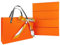 Joyscoop Orange Geschenkbox – 5 Stück, 27,9 x 19,1 x 8,9 cm, große Geschenkbox mit Deckel und Griffen, tragbare magnetische Geschenkbox für Geschenke