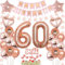 Rosegold Luftballon 60 Geburtstag Frau, 60 Jahr Geburtstag Frau, Ballon 60. Geburtstag Rosegold, Geburtstagsdeko 60 Jahr Rosegold, Frauen Deko 60. Geburtstag, Roségold 60. Party Ballons