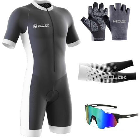 Homme Pro Trifonction Manches Courtes Sports de Plein Air Vêtements de Triathlon,Tri-Costume d'une pièce,Combinaison de Cyclisme Homme，pour Course À Pied,Natation, Cyclisme Body (TYP-4,XS)
