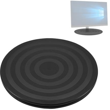 1 Piece of 360° Rotating Turntable, Packaging and Sealing Turntable, Anti-Slip Clay Sculpture Turntable, Rotating Base, Cake Turntable, Rotating Display Stand (Black)